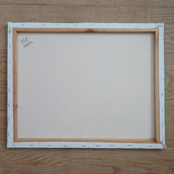 Original Acrylic Painting on Canvas 16" x 20" Signed 2022 Abstract Art - Picture 2 of 2